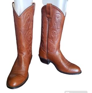 Acme Vintage Western Cowboy Boots brown leather Men's Size 8.5 M